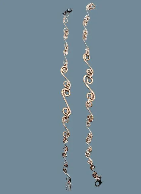 Boho Copper  Handmade S-Style Link Bracelet