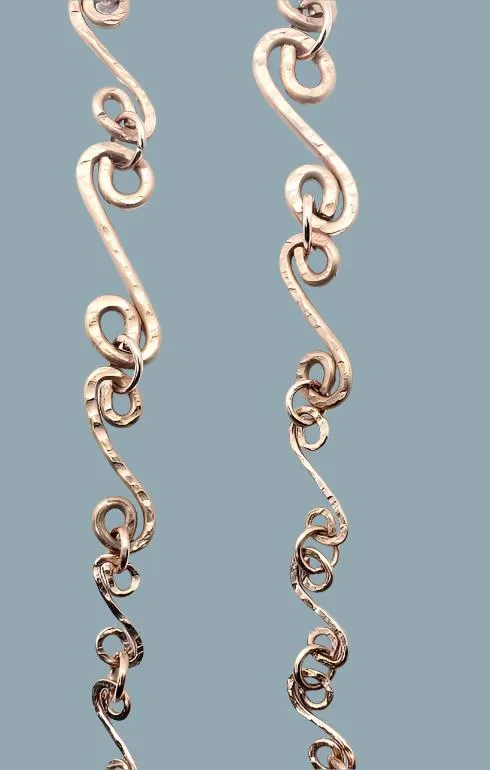 Boho Copper  Handmade S-Style Link Bracelet