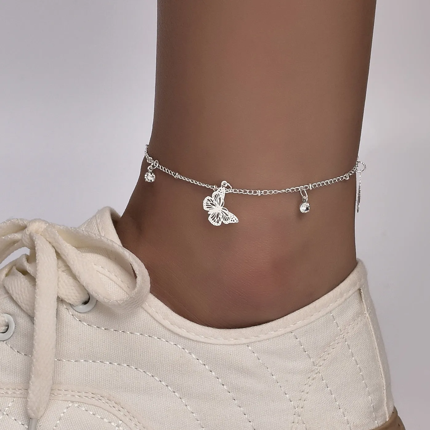 Boho Star Charm Anklet: Silver/Gold Body Jewelry for Women