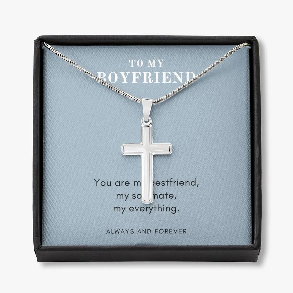 Boyfriend Cross Necklace-My Soulmate, my everything