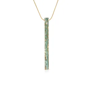 Brass with Patina Narrow Moss Pendant