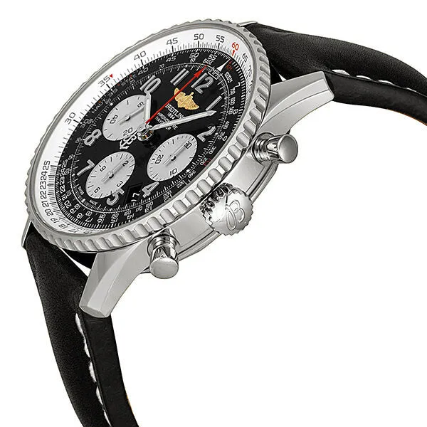 Breitling Navitimer 01 Chronograph Automatic Black Dial Black Leather Men's Watch AB012012-BB02BKLT AB012012-BB02-435X-A20BA.1