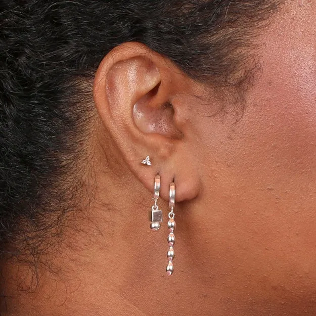 Bubble Charm Huggie Hoops
