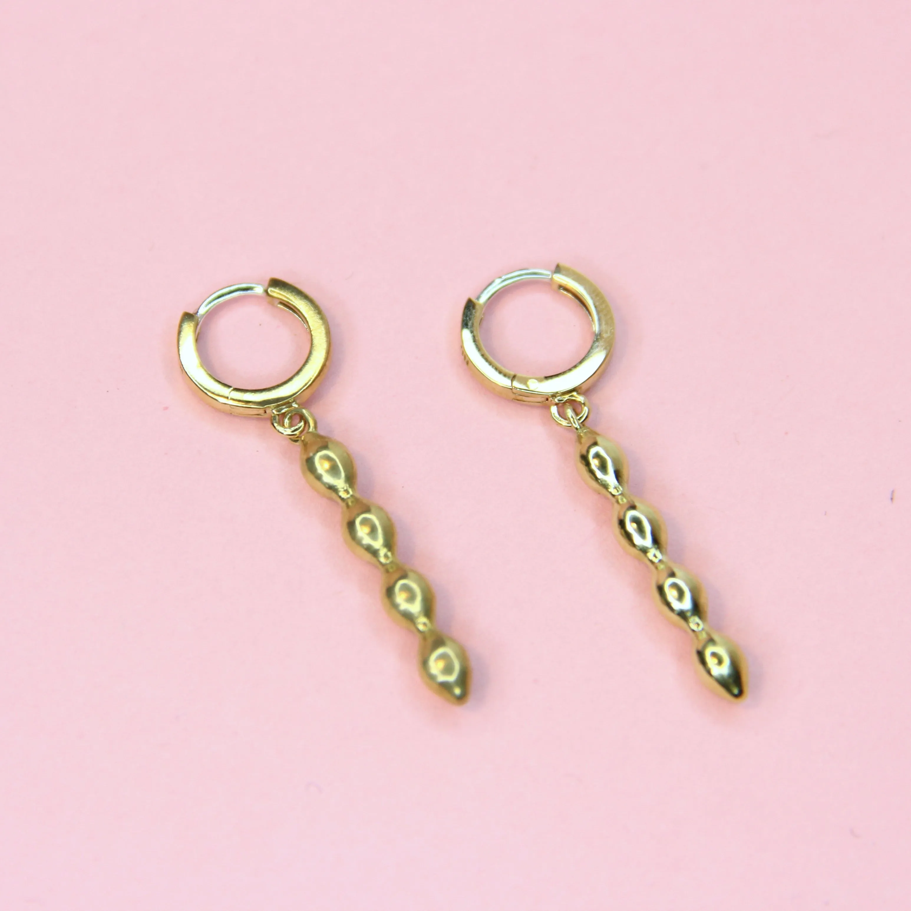 Bubble Charm Huggie Hoops