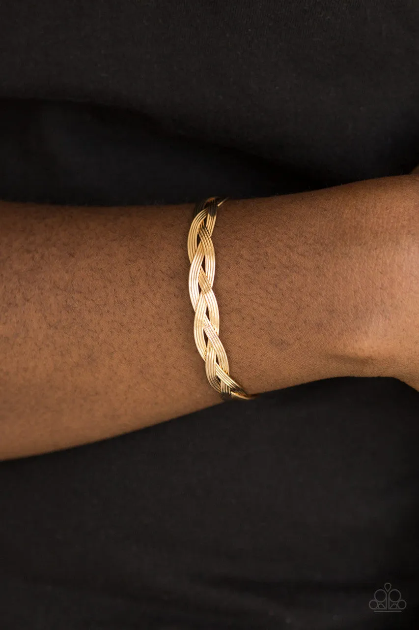 Business as Usual Gold Paparazzi Bracelet