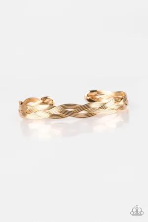 Business as Usual Gold Paparazzi Bracelet