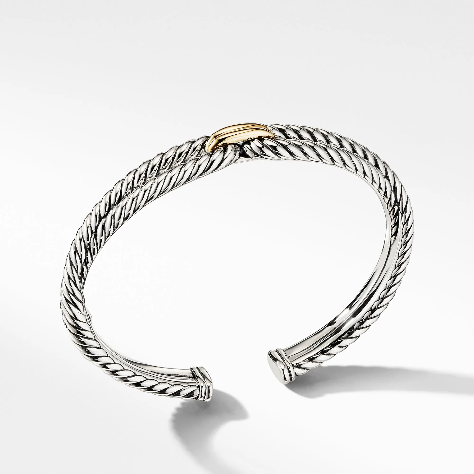 Cable Loop Bracelet with 18K Gold, Size Medium