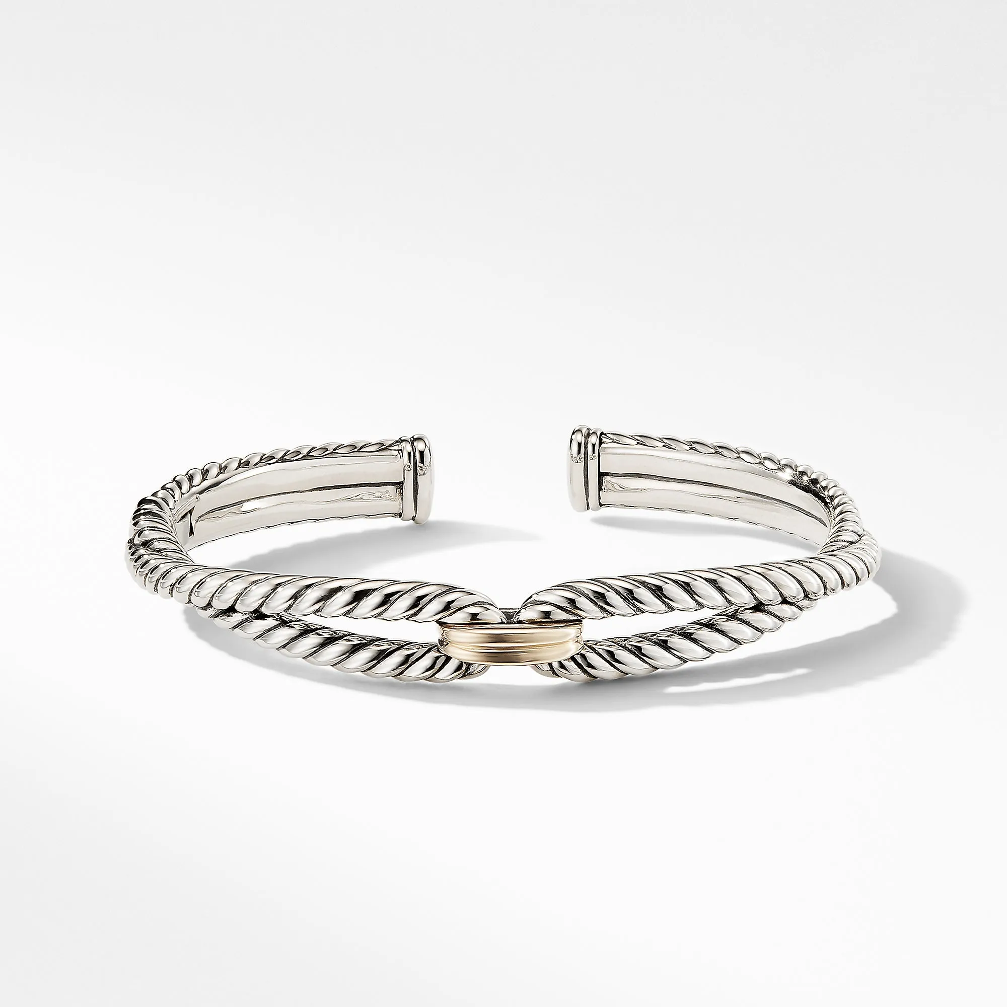 Cable Loop Bracelet with 18K Gold, Size Medium