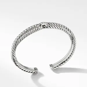 Cable Loop Bracelet with Diamonds, Size Medium