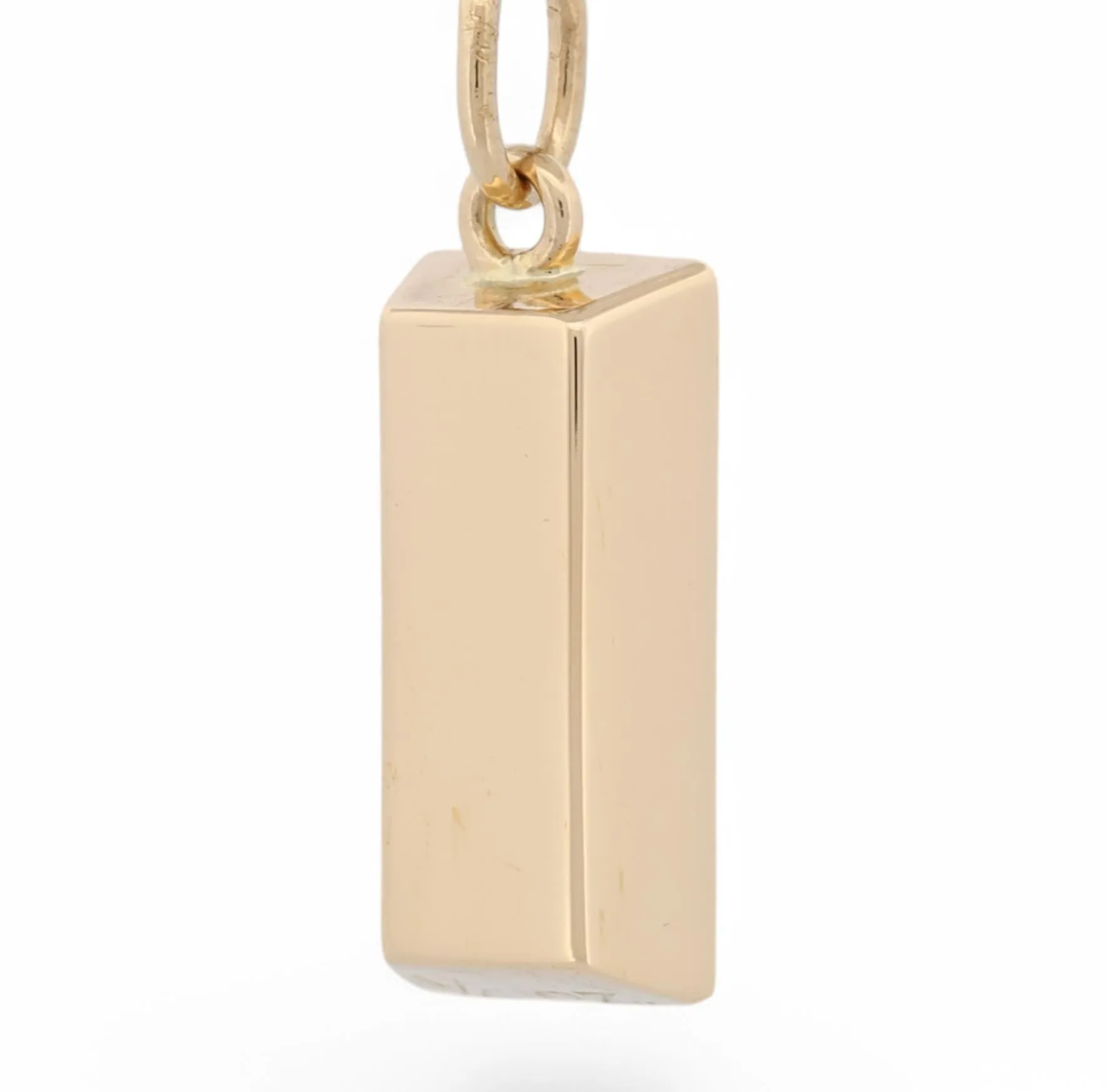 Cartier 18k Gold 1/4oz Engravable Bar Ingot Pendant 1980s