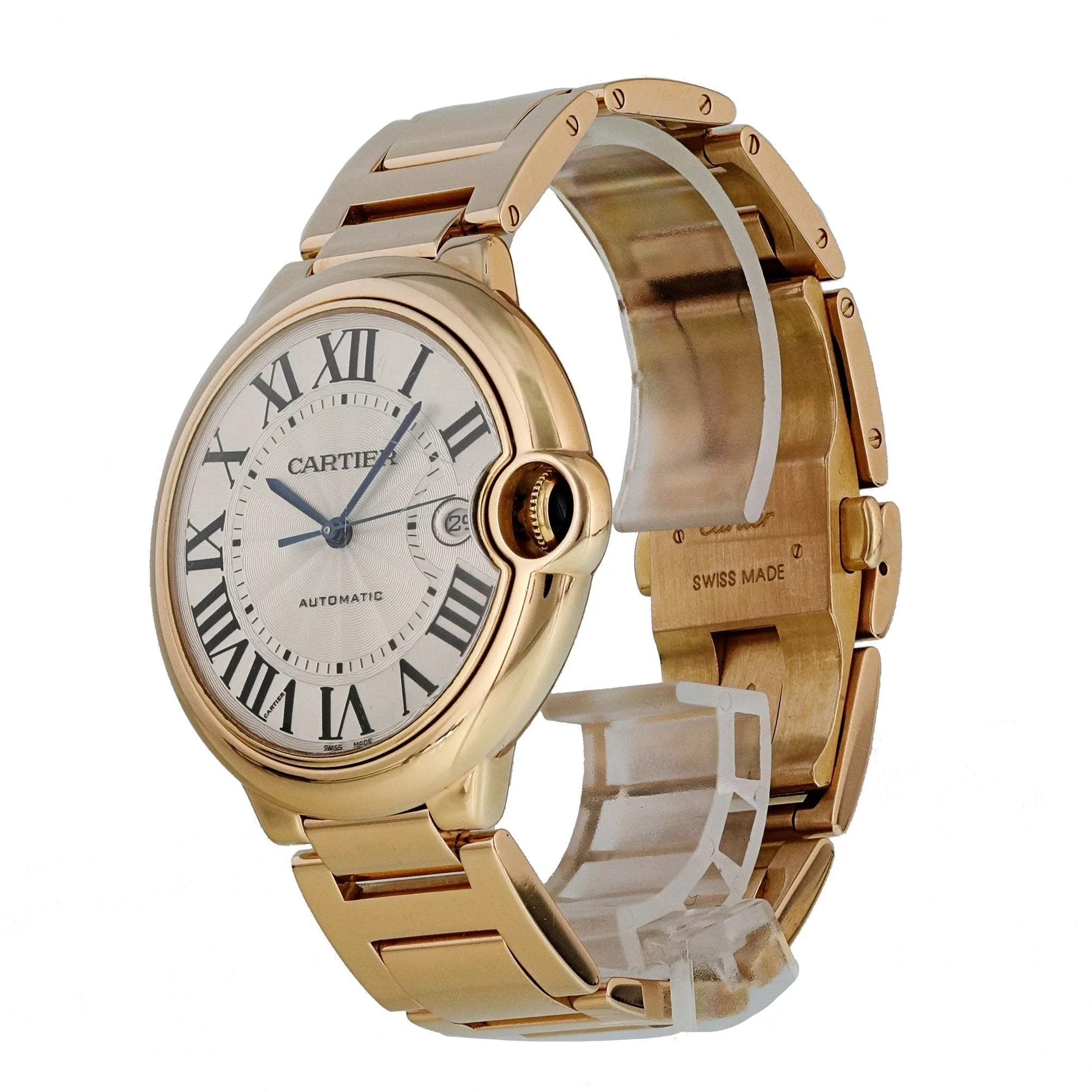 Cartier Ballon Bleu 2999 18k Rose Gold Mens Watch