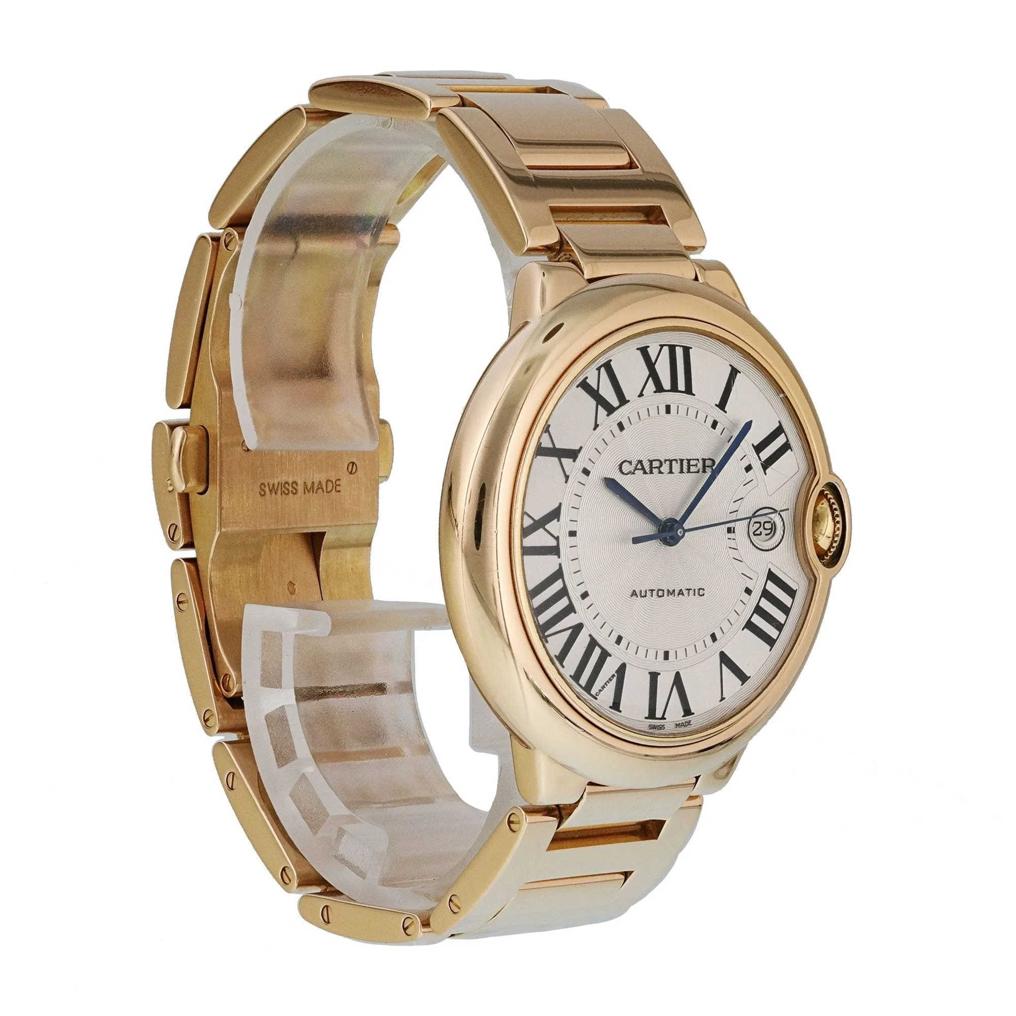 Cartier Ballon Bleu 2999 18k Rose Gold Mens Watch