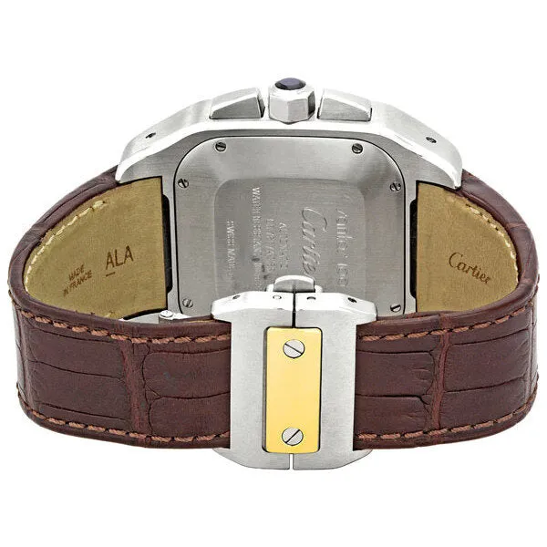 Cartier Santos 100 18kt Yellow Gold and Steel Chronograph XL Men's Watch W20091X7