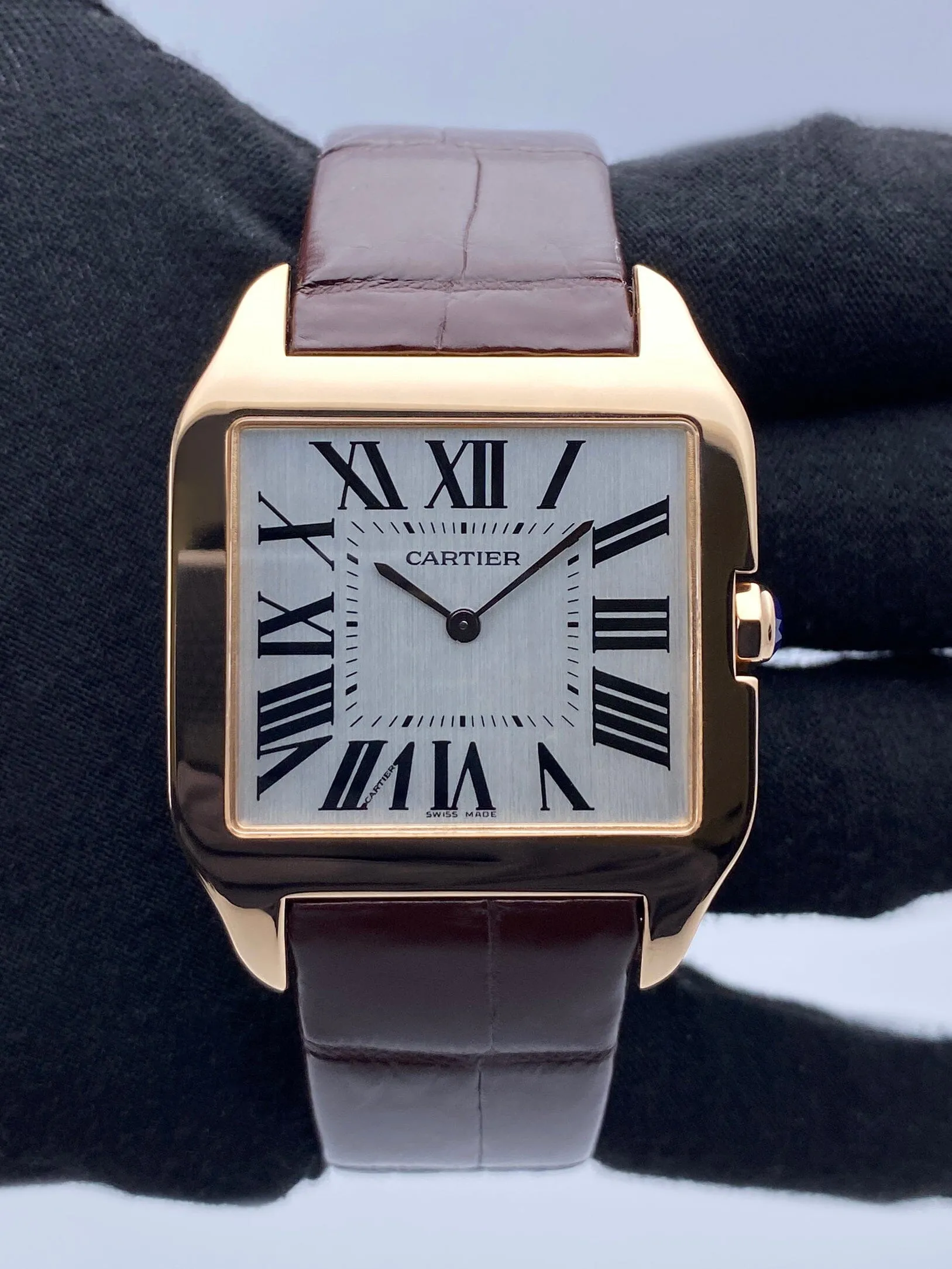 Cartier Santos Dumont W2006951 18K Rose Gold Mens Watch