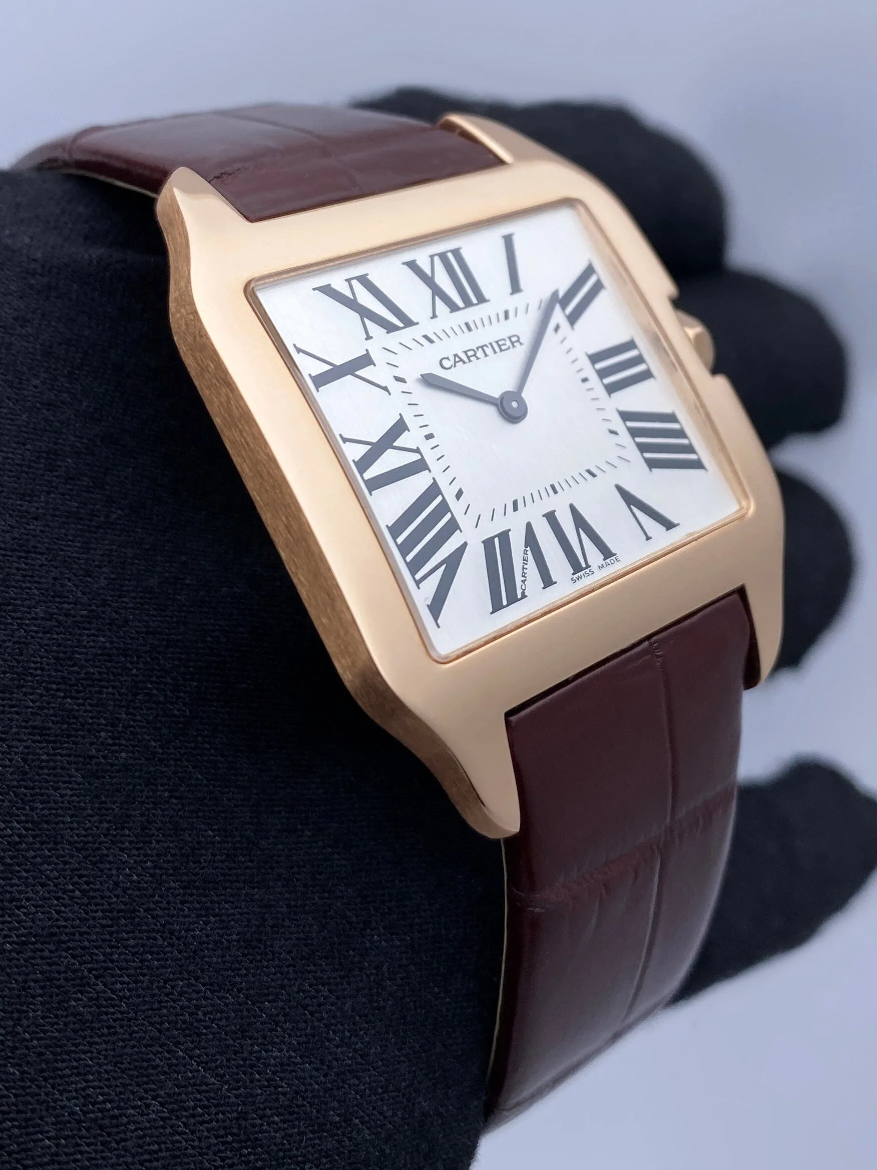 Cartier Santos Dumont W2006951 18K Rose Gold Mens Watch