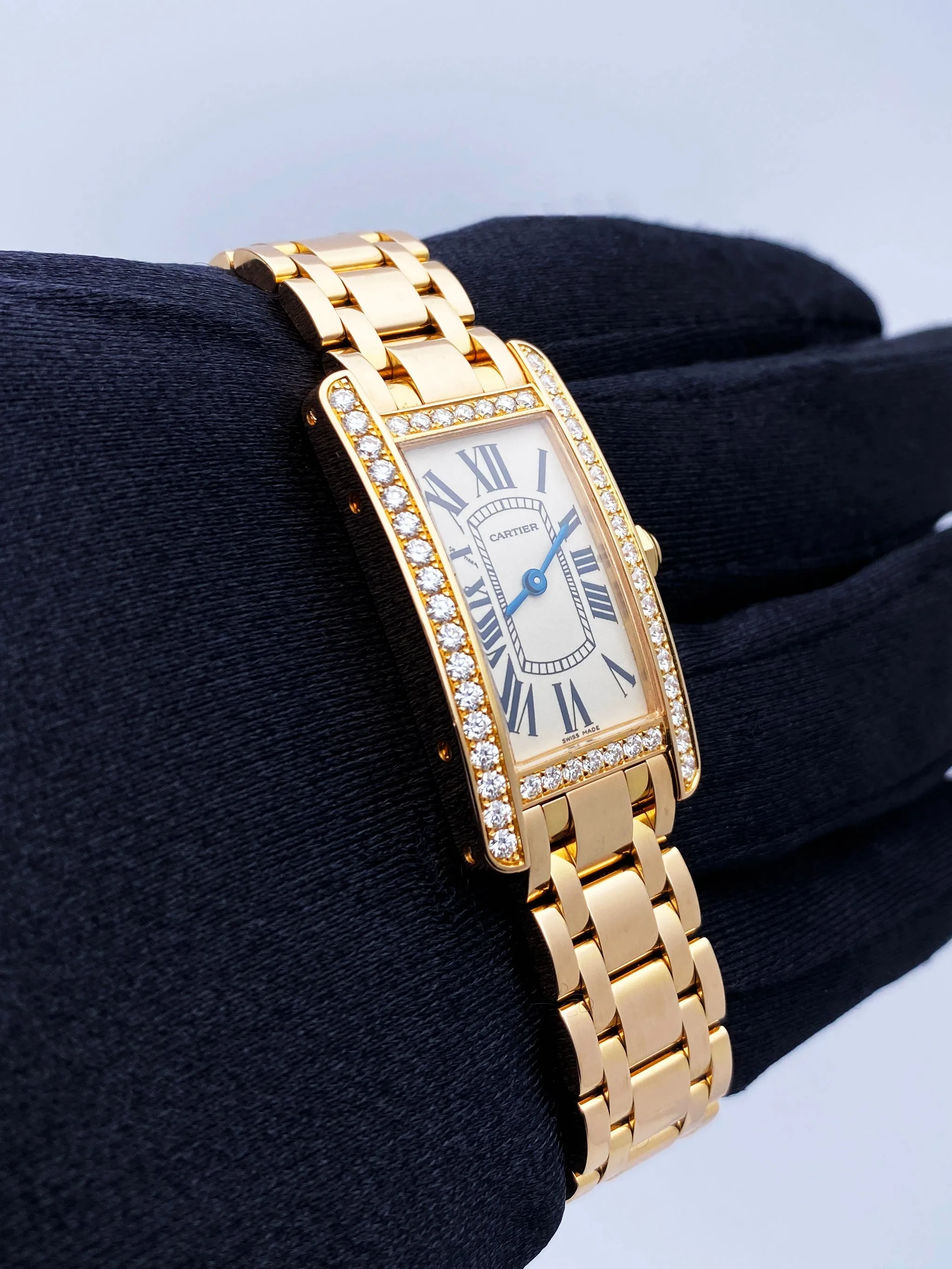 Cartier Tank Americaine WB7079M5/2503 Diamond Ladies Watch