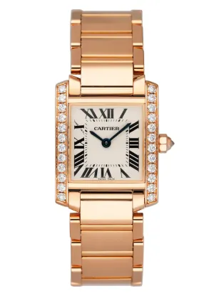 Cartier Tank Francaise WE10456H 18K Rose Gold Ladies Watch Box Papers