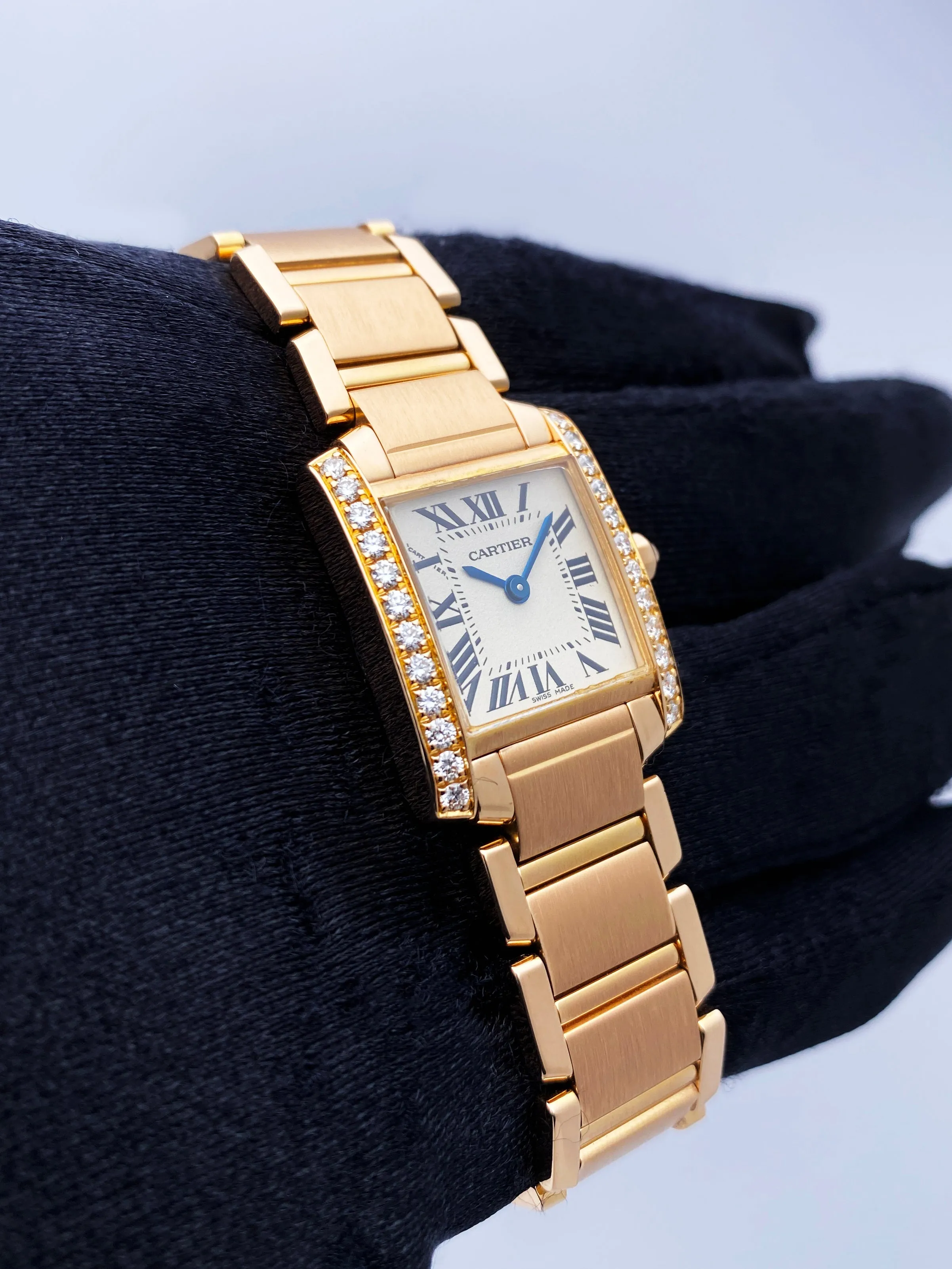 Cartier Tank Francaise WE10456H 18K Rose Gold Ladies Watch Box Papers