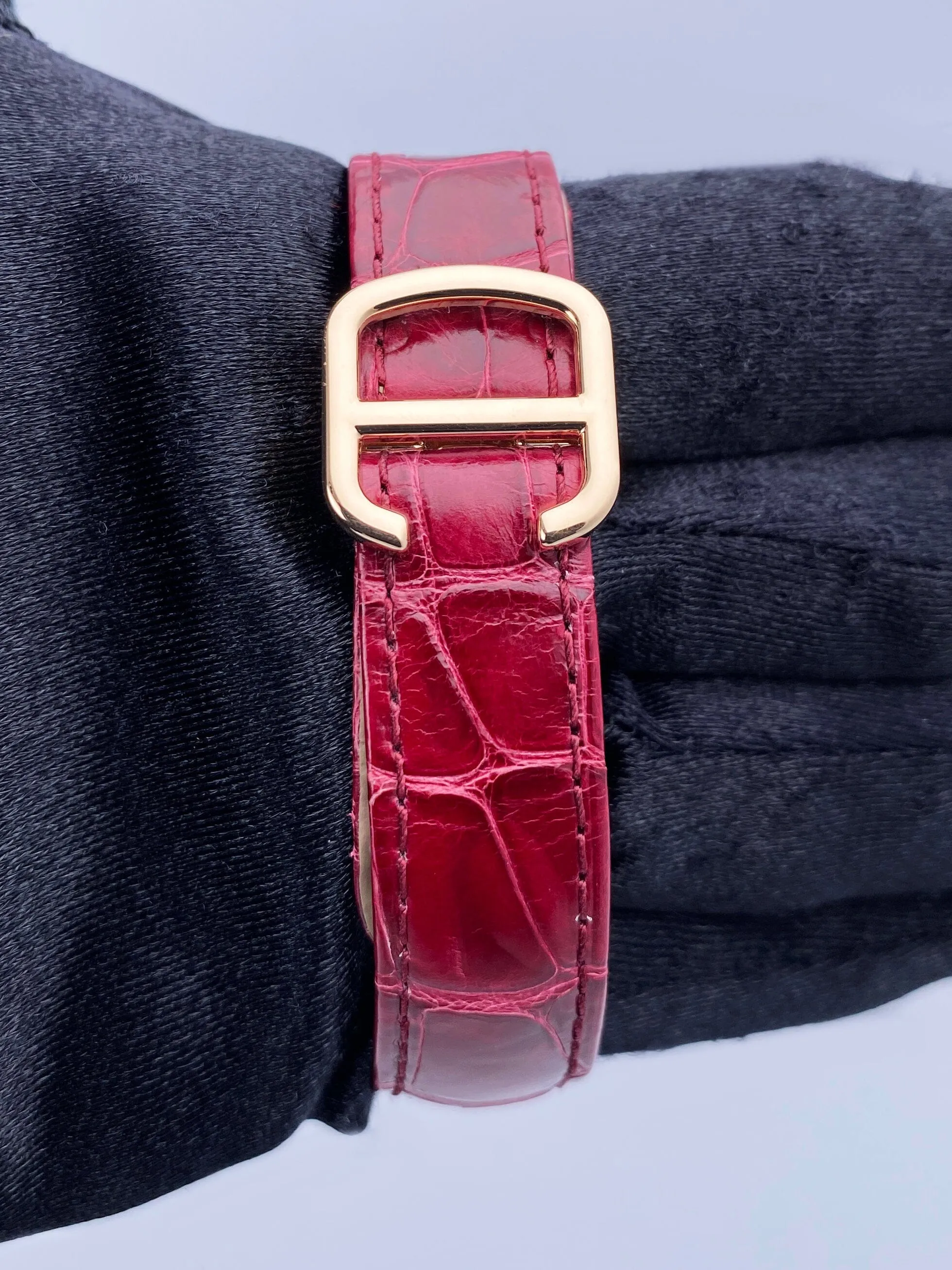 Cartier Tank Louis WJTA0010 Diamond 18K Rose Gold Ladies Watch Box Papers