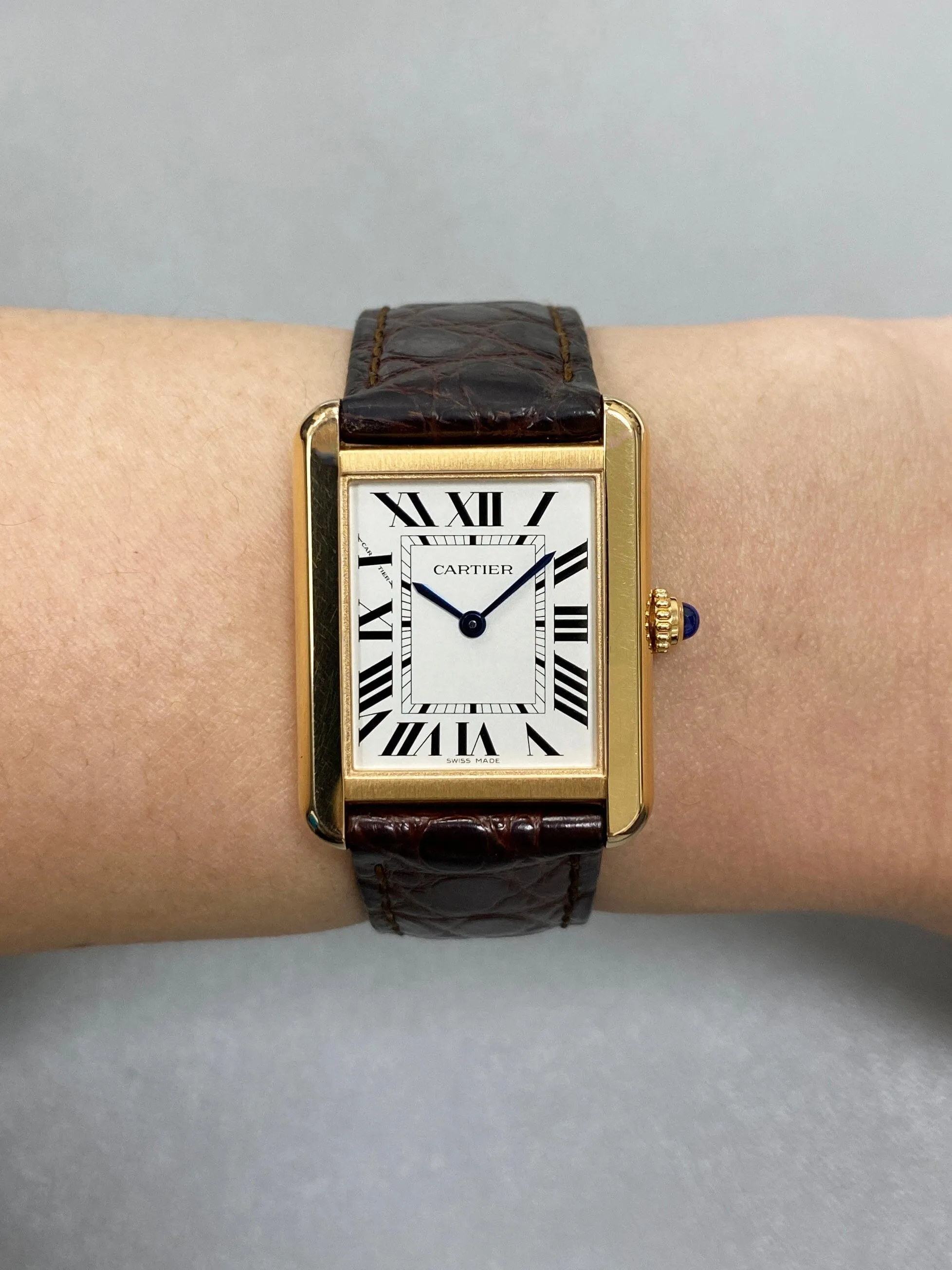 Cartier Tank Solo W5200024 18K Rose Gold Ladies Watch Box Papers