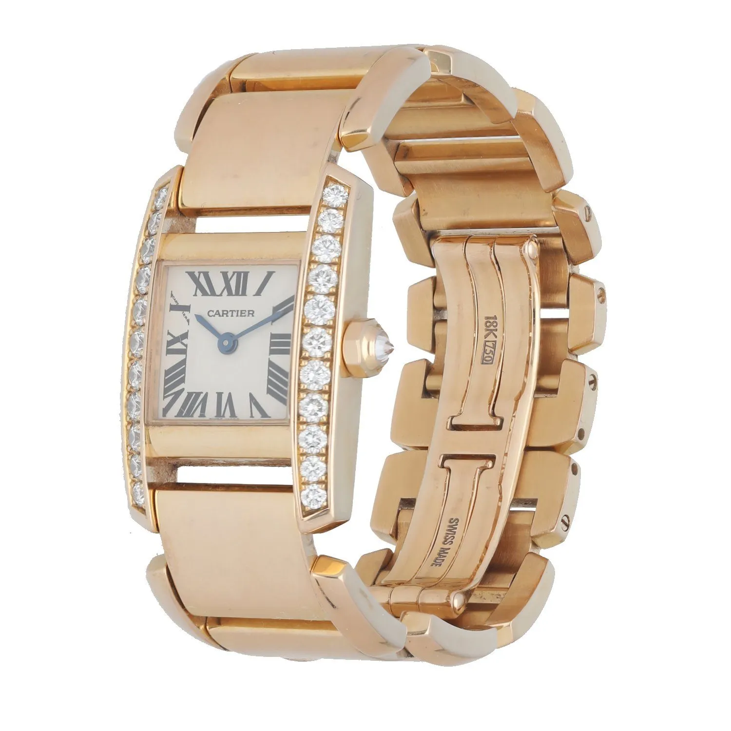 Cartier Tankissime 2801 18k Rose Gold Quartz Ladies Watch