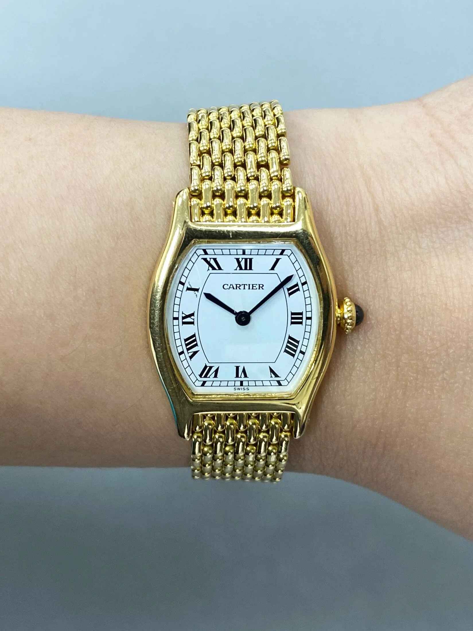 Cartier Tortue Paris 18K Yellow Gold Ladies Watch