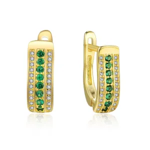 Charm Gold Geometric Style Hoop Earrings