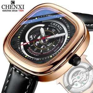 CHENXI 2022 New Men&#39;s Mechanical Wristwatches Luxury Brand Sport Waterproof Men Watch Leather Automatic Watches Business Clock
