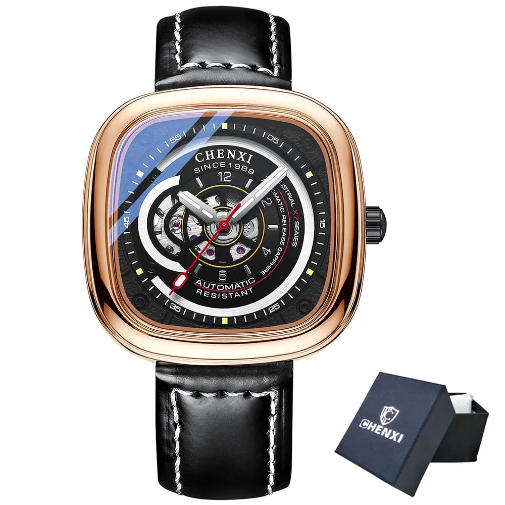 CHENXI 2022 New Men&#39;s Mechanical Wristwatches Luxury Brand Sport Waterproof Men Watch Leather Automatic Watches Business Clock