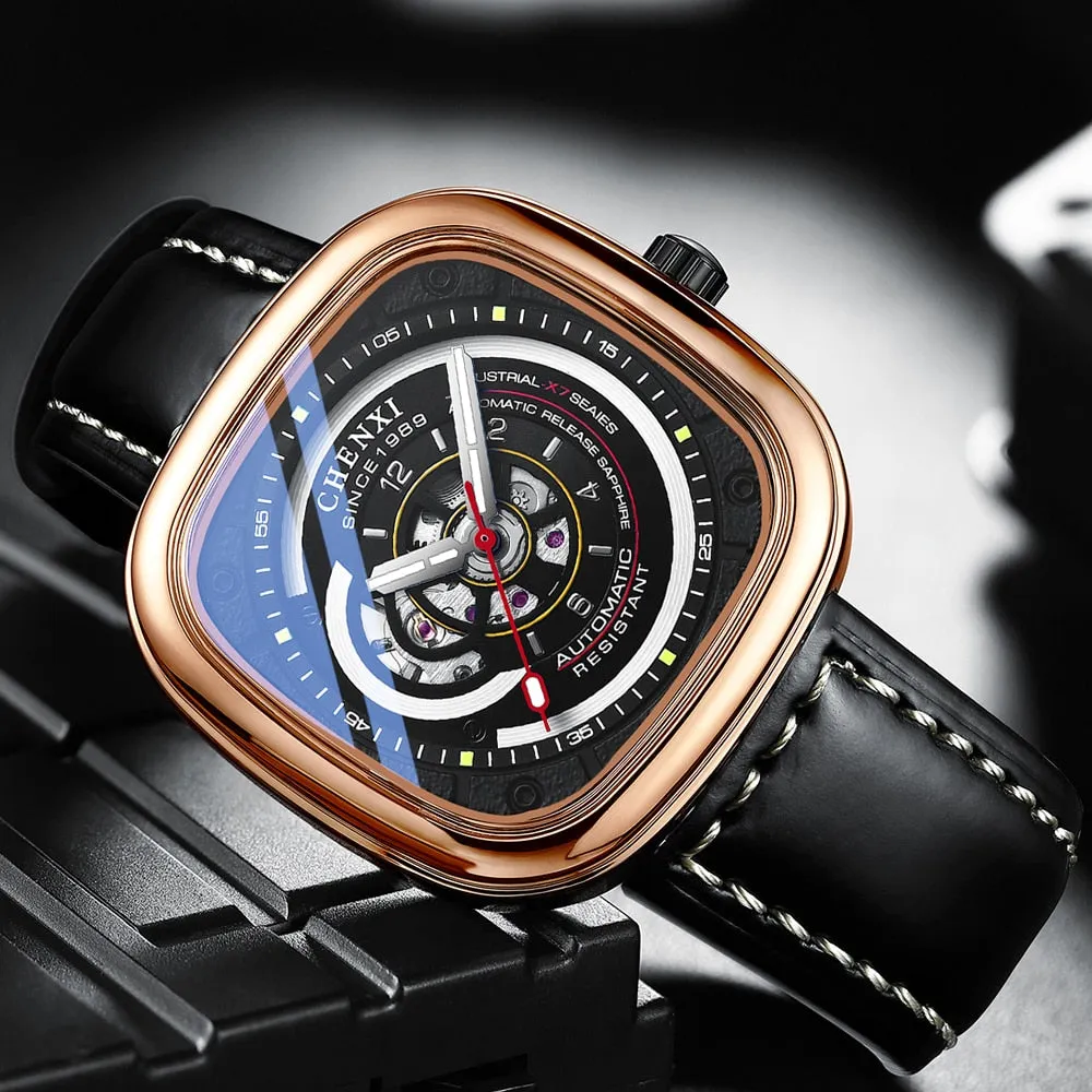CHENXI 2022 New Men&#39;s Mechanical Wristwatches Luxury Brand Sport Waterproof Men Watch Leather Automatic Watches Business Clock