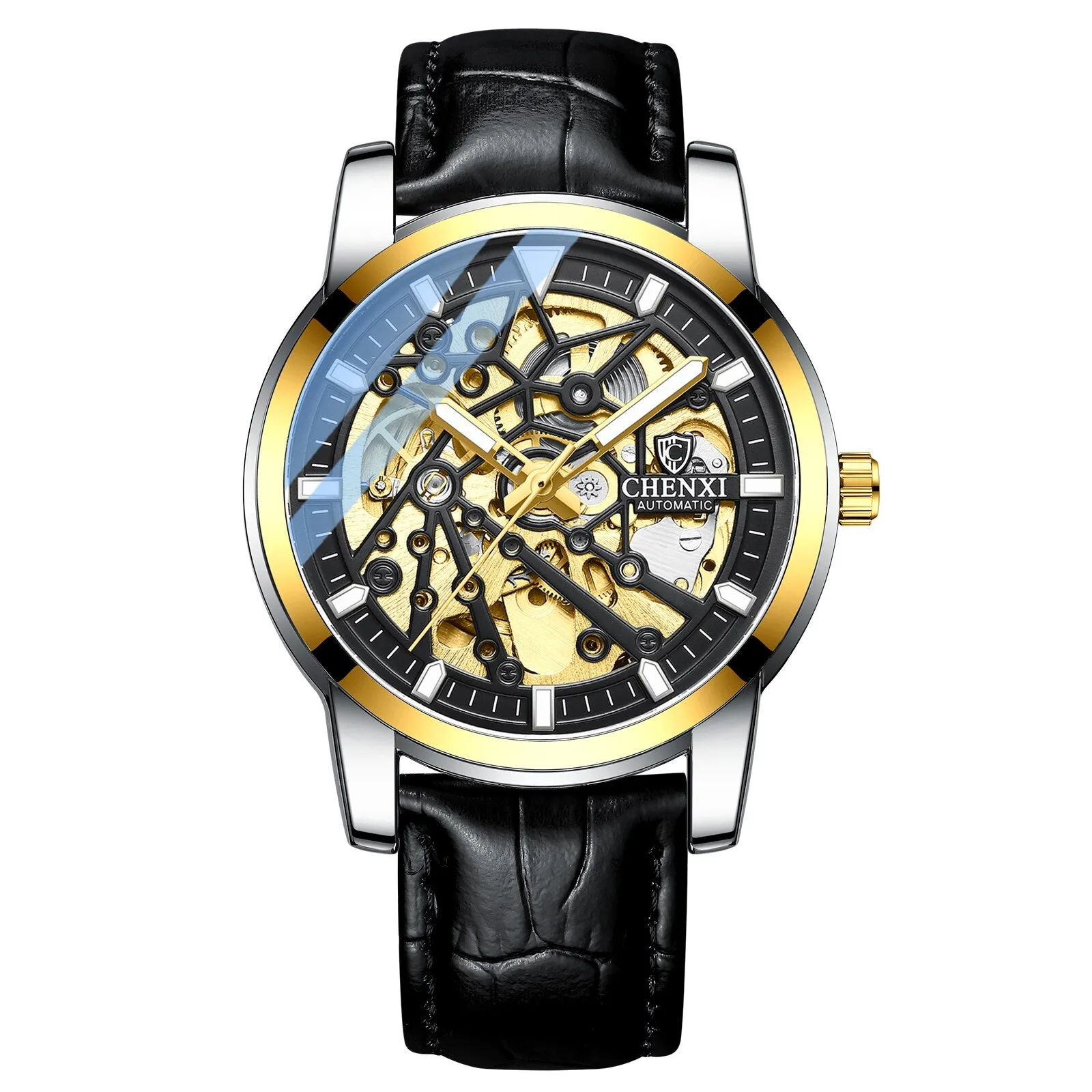 CHENXI Mens Watches Tourbillon Waterproof Automatic Mechanical Watch Men Top Brand Luxury Stainless Steel Business Wristwatch