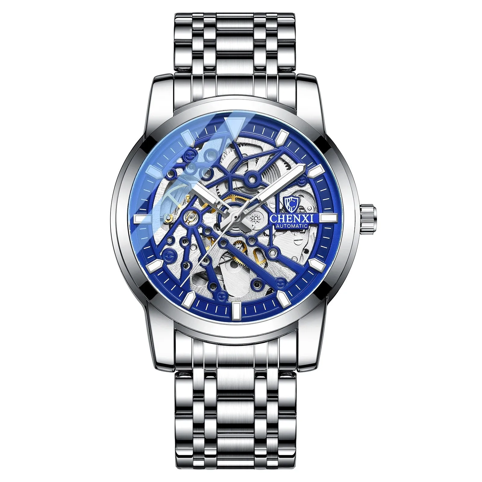 CHENXI Mens Watches Tourbillon Waterproof Automatic Mechanical Watch Men Top Brand Luxury Stainless Steel Business Wristwatch