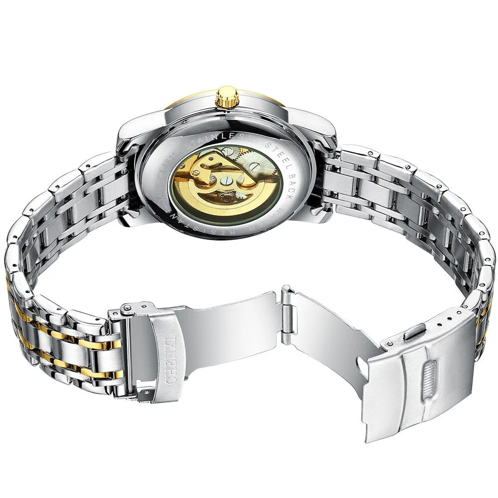 CHENXI Mens Watches Tourbillon Waterproof Automatic Mechanical Watch Men Top Brand Luxury Stainless Steel Business Wristwatch