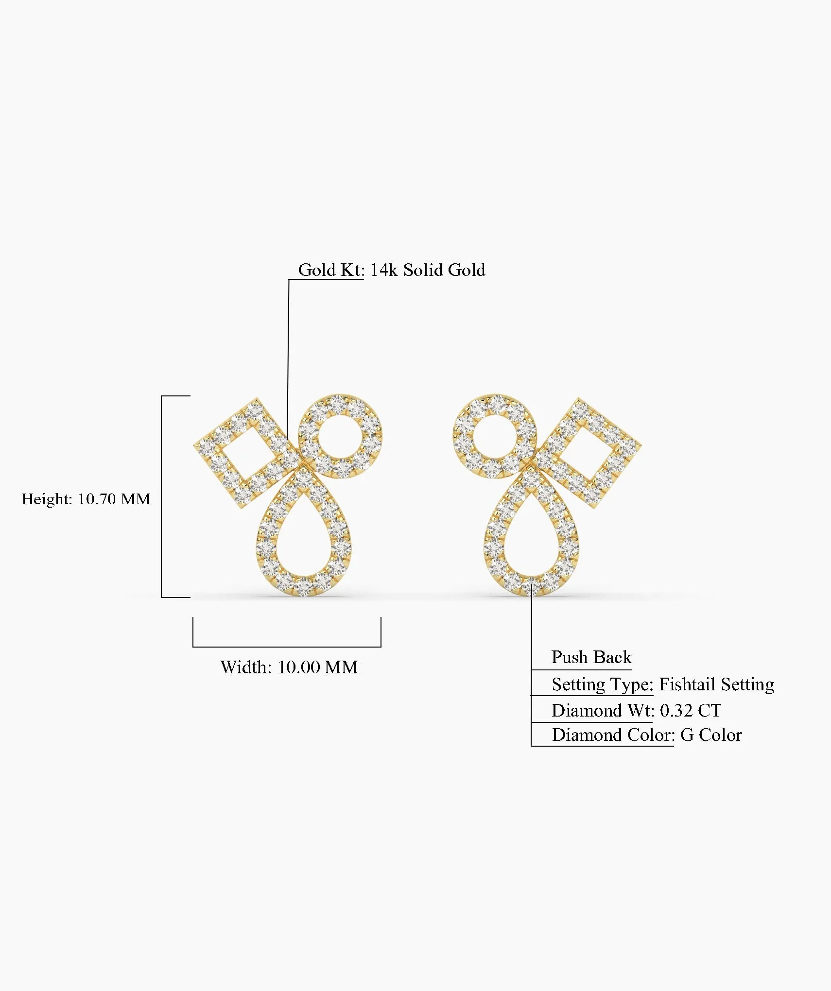 Chic Interlace Diamond Earrings
