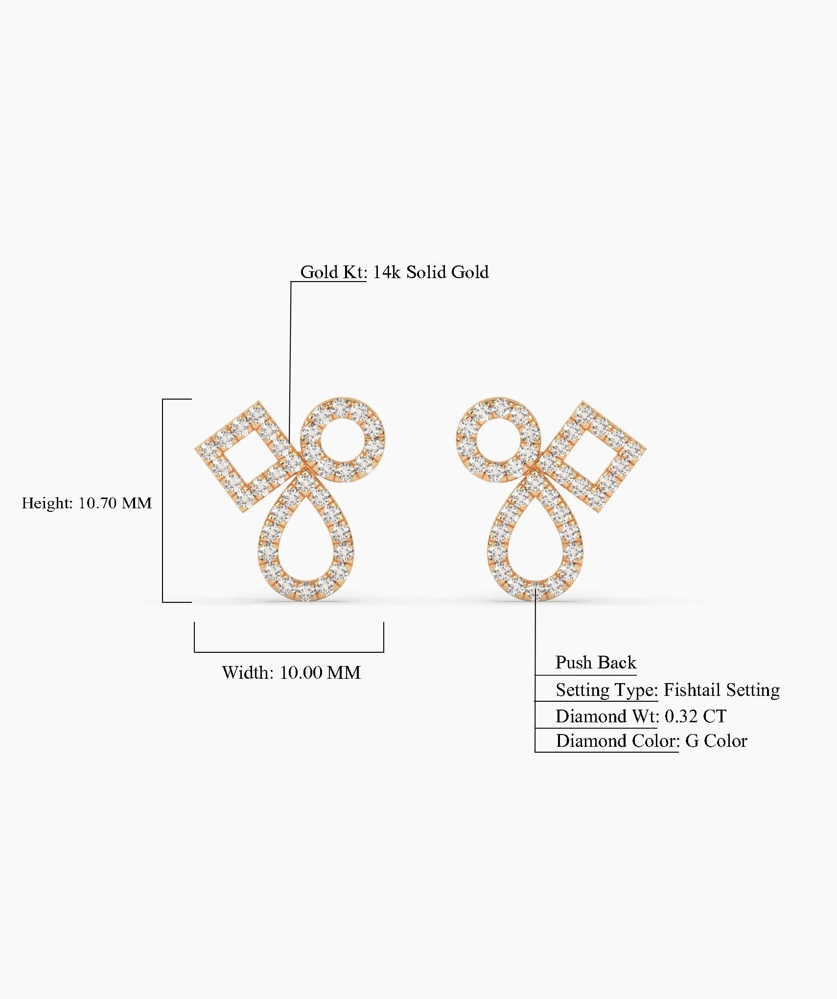 Chic Interlace Diamond Earrings