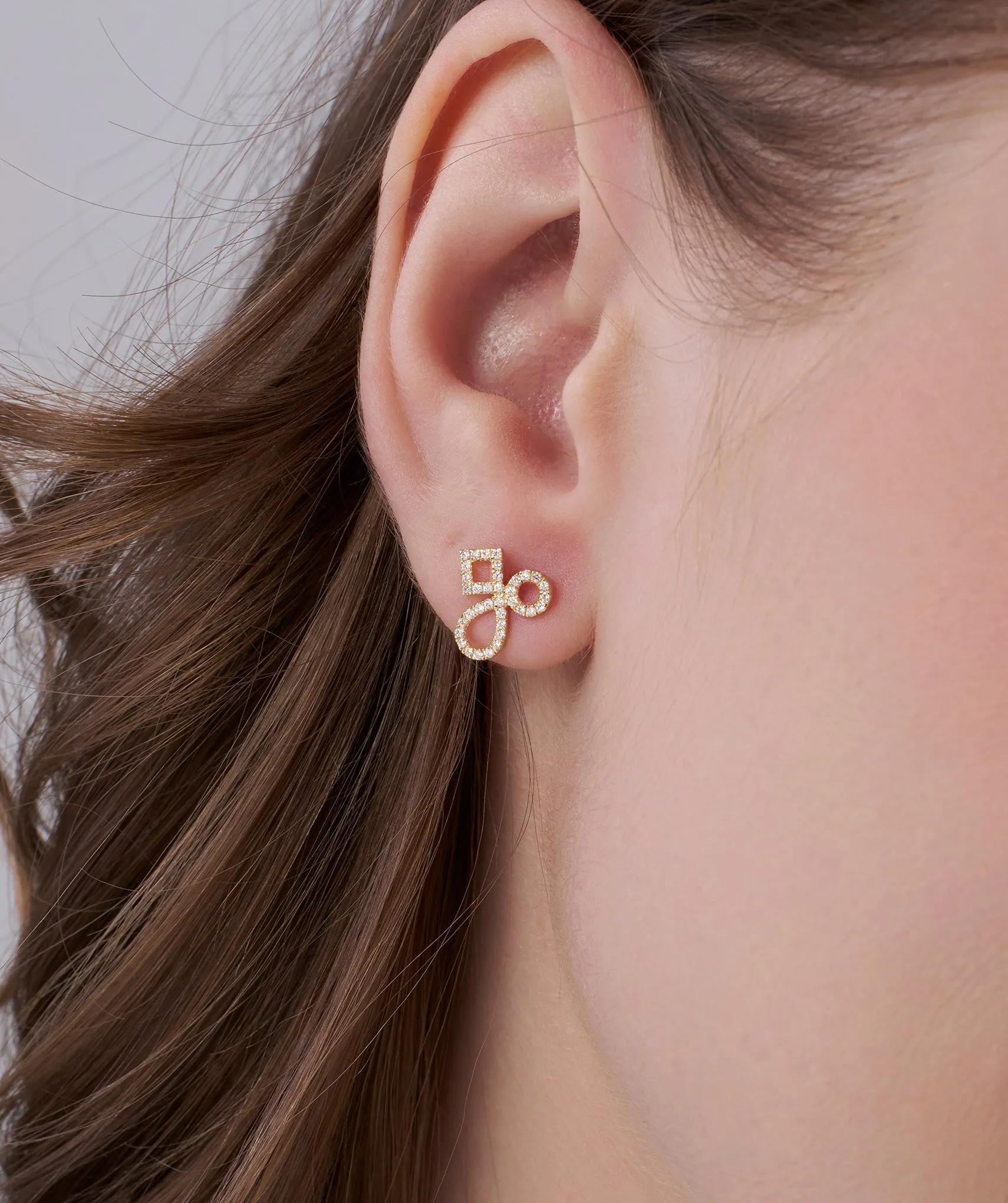 Chic Interlace Diamond Earrings