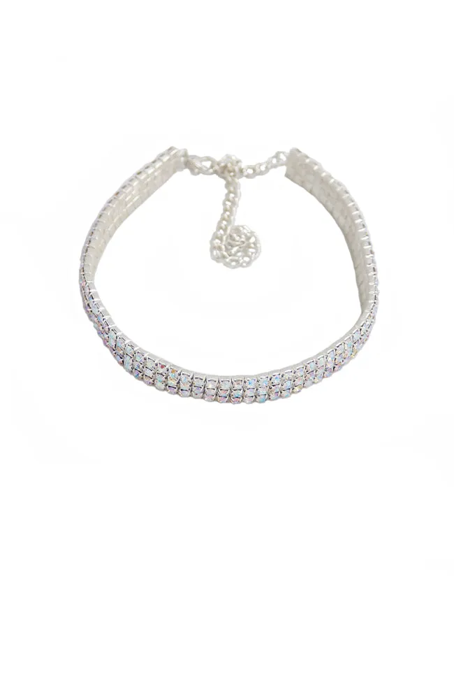 Child Iridescent Rhinestone Choker