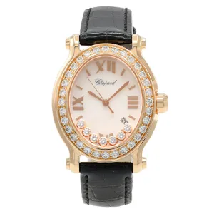 Chopard 18K Rose Gold Happy Sport Oval Quartz Ladies Watch 275350-5003