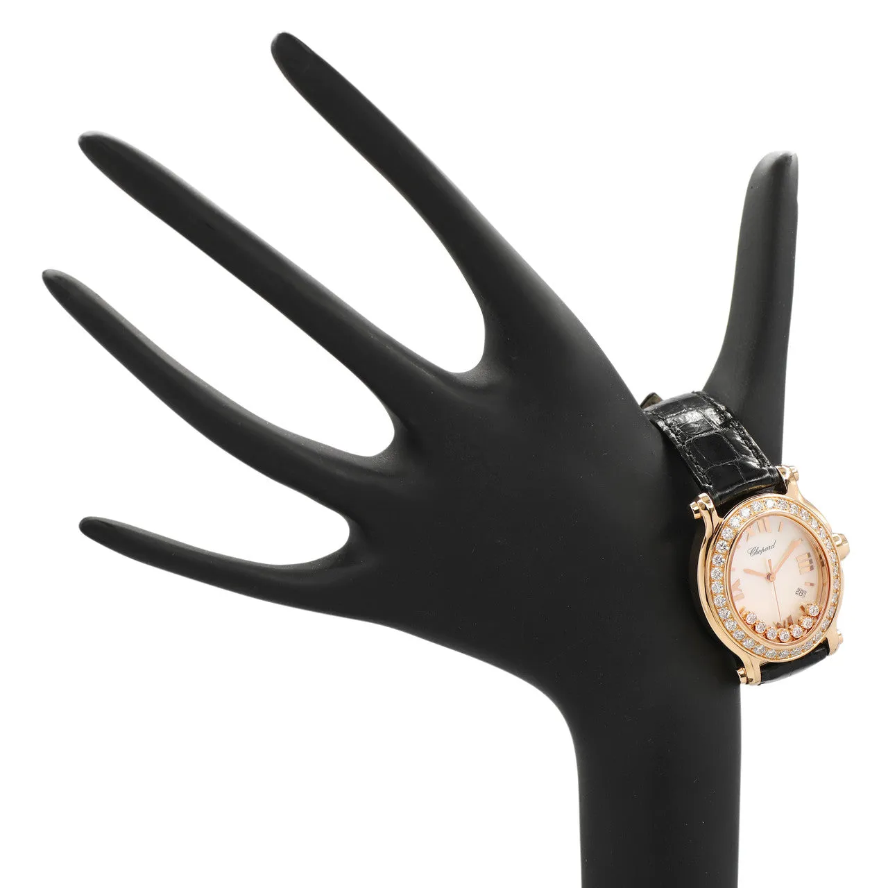 Chopard 18K Rose Gold Happy Sport Oval Quartz Ladies Watch 275350-5003