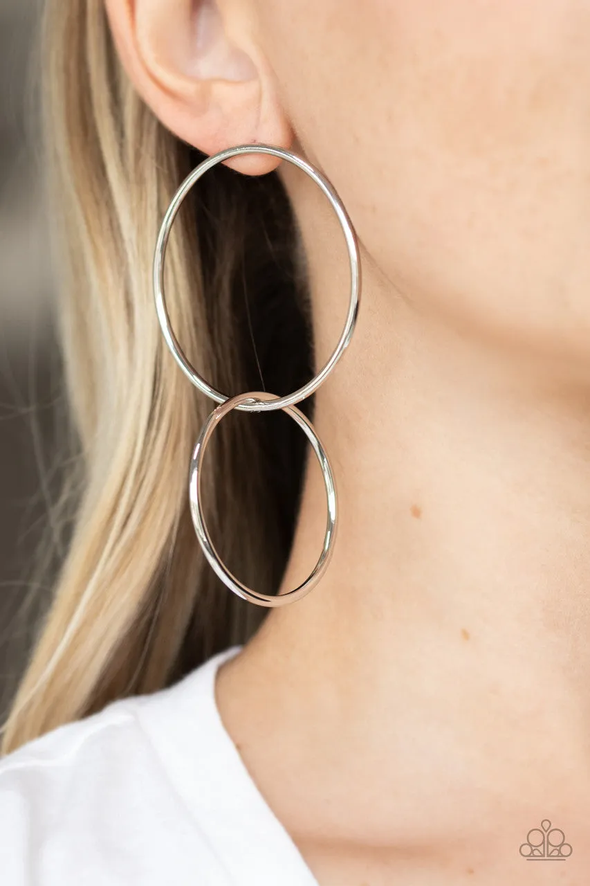 City Simplicity Silver Paparazzi Earrings