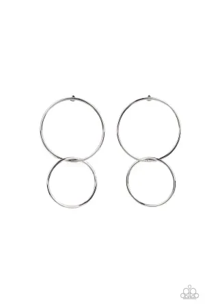 City Simplicity Silver Paparazzi Earrings