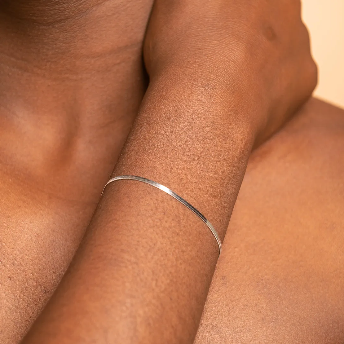 Classic Herringbone Chain Bracelet