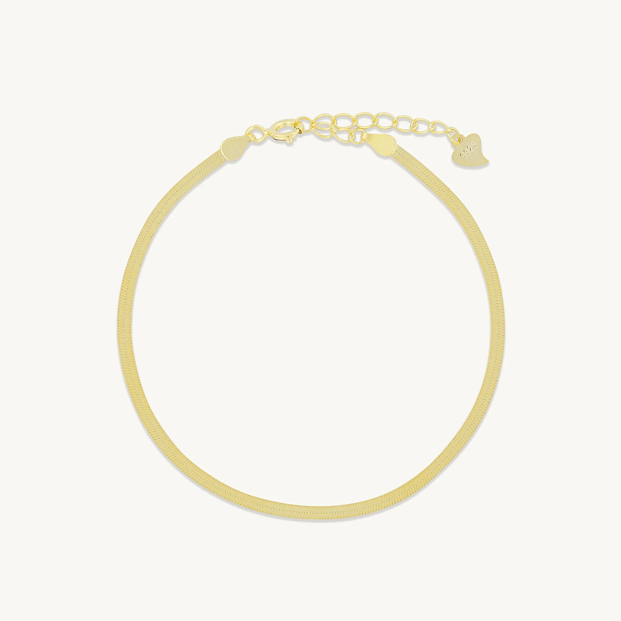 Classic Herringbone Chain Bracelet
