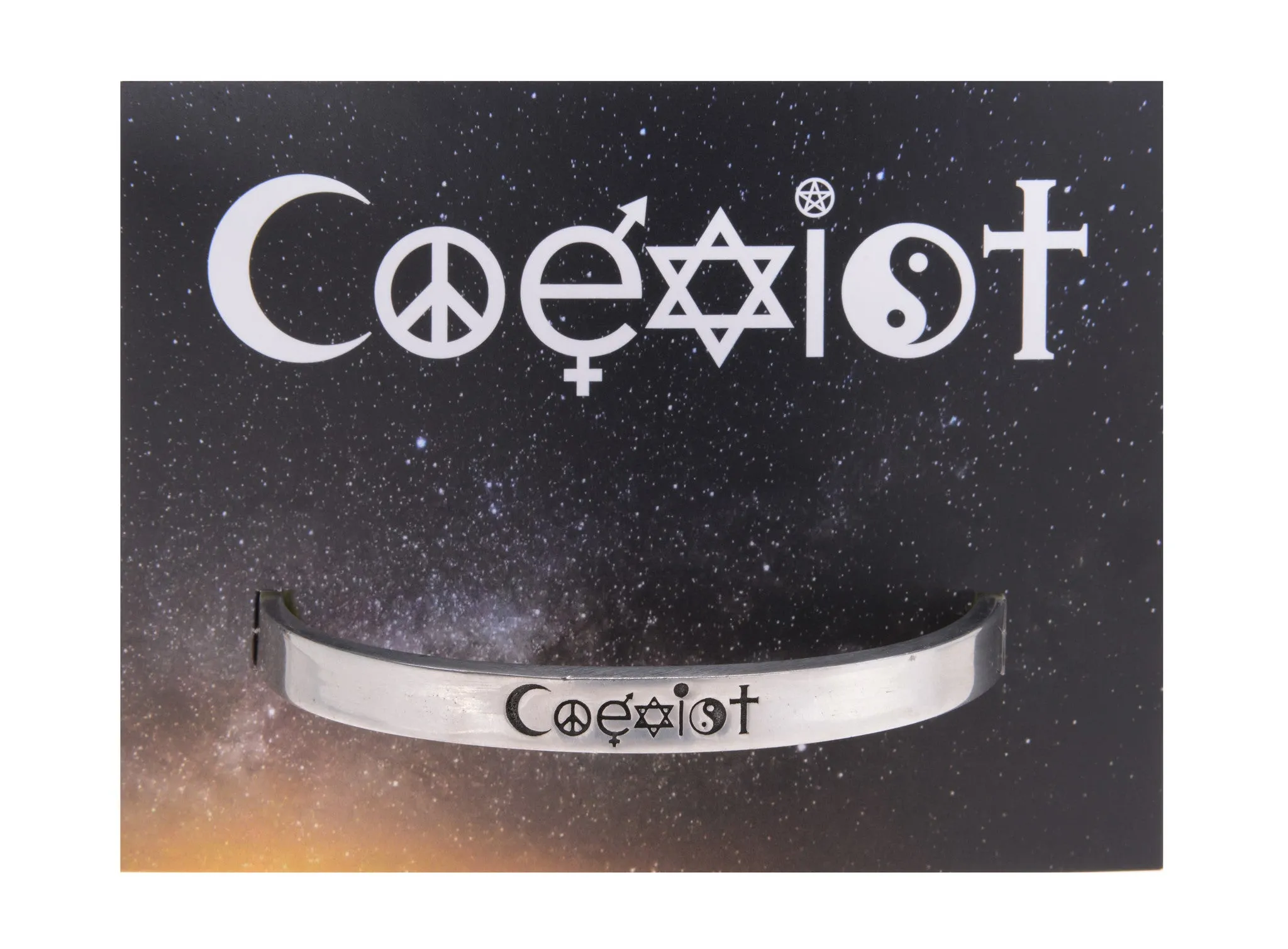 Coexist Quotable Cuff Bracelet