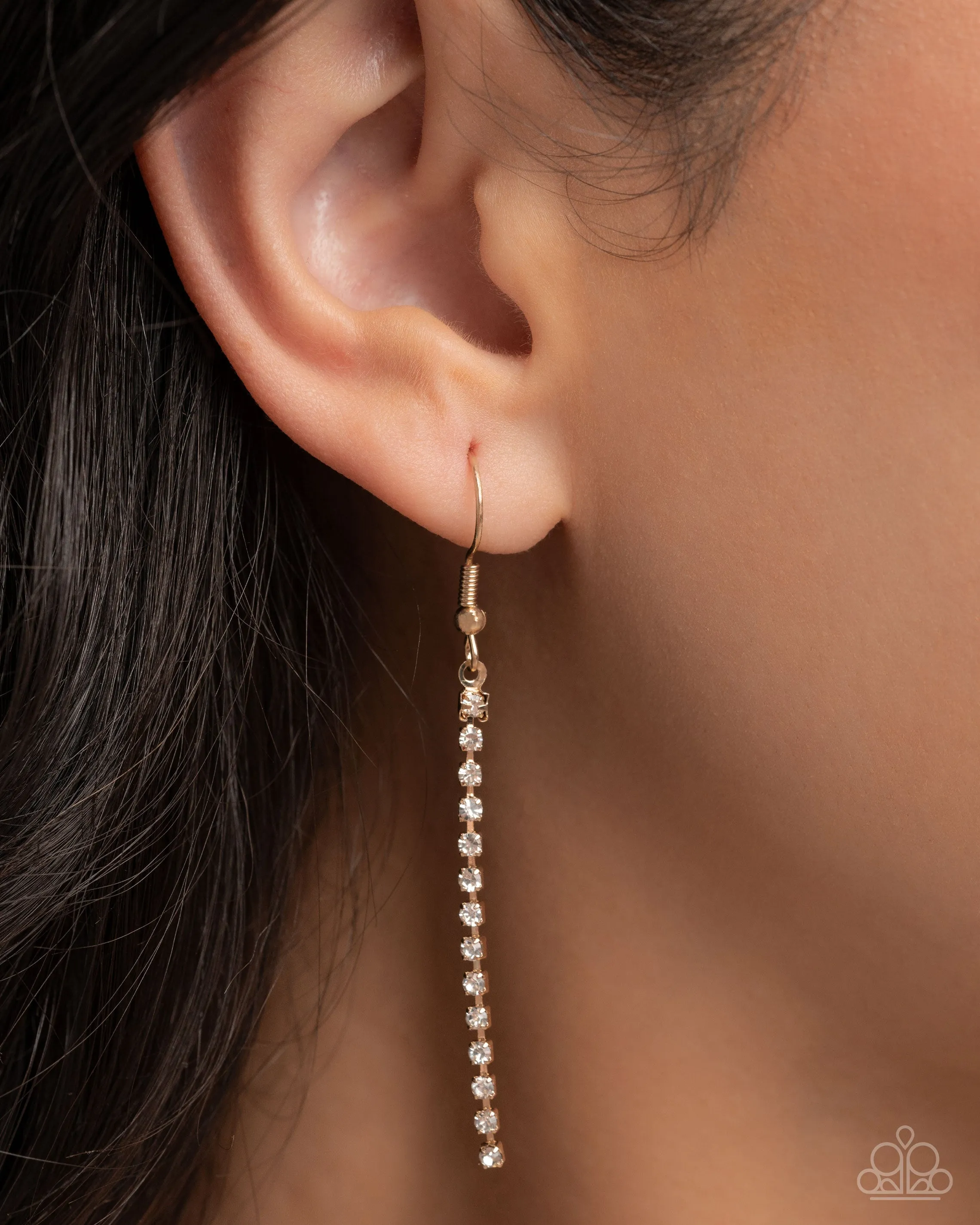 Complete Look - Never Enough Elegance Necklace & Ceaseless Chic Earrings - Gold Set