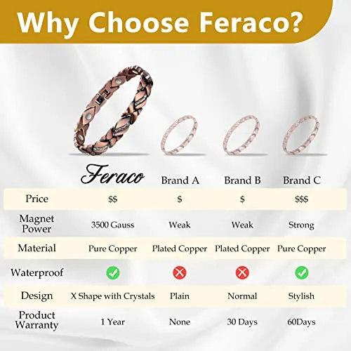 Copper Ankle Bracelet for Women 99.99% Pure Copper with Magnets