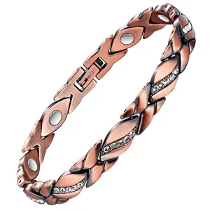 Copper Ankle Bracelet for Women 99.99% Pure Copper with Magnets