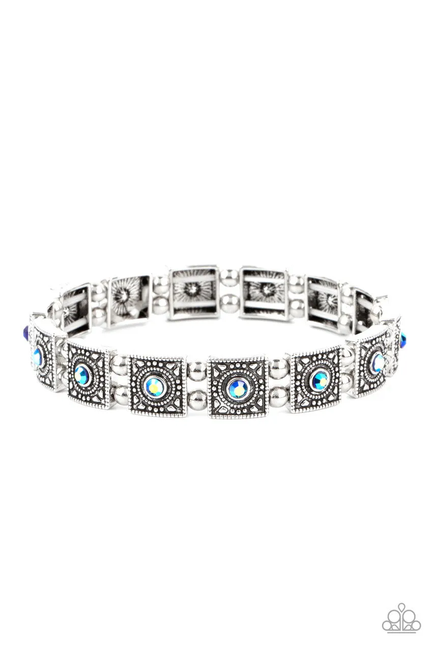 Cosmic Conquest Blue Paparazzi Bracelet