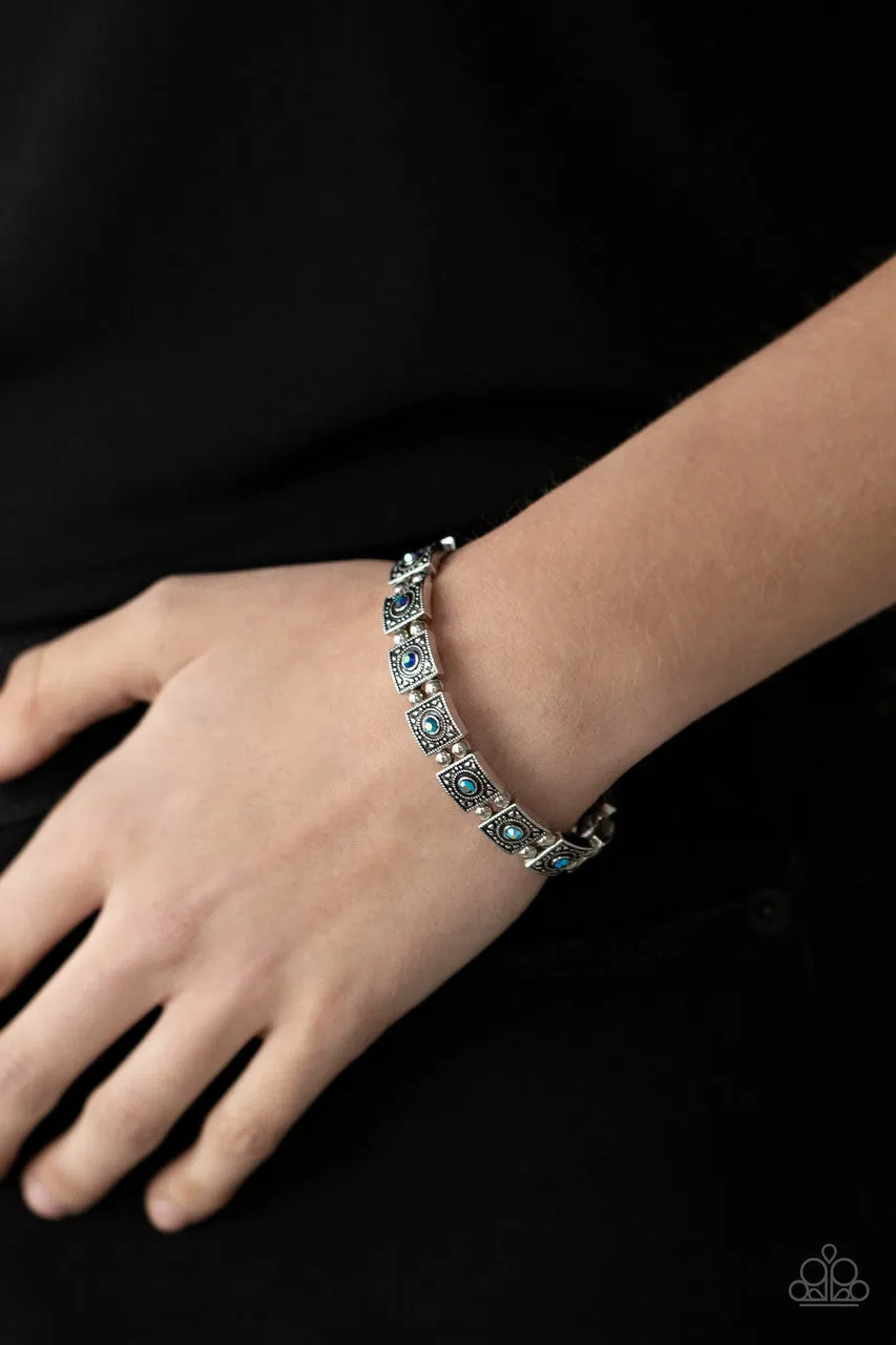 Cosmic Conquest Blue Paparazzi Bracelet