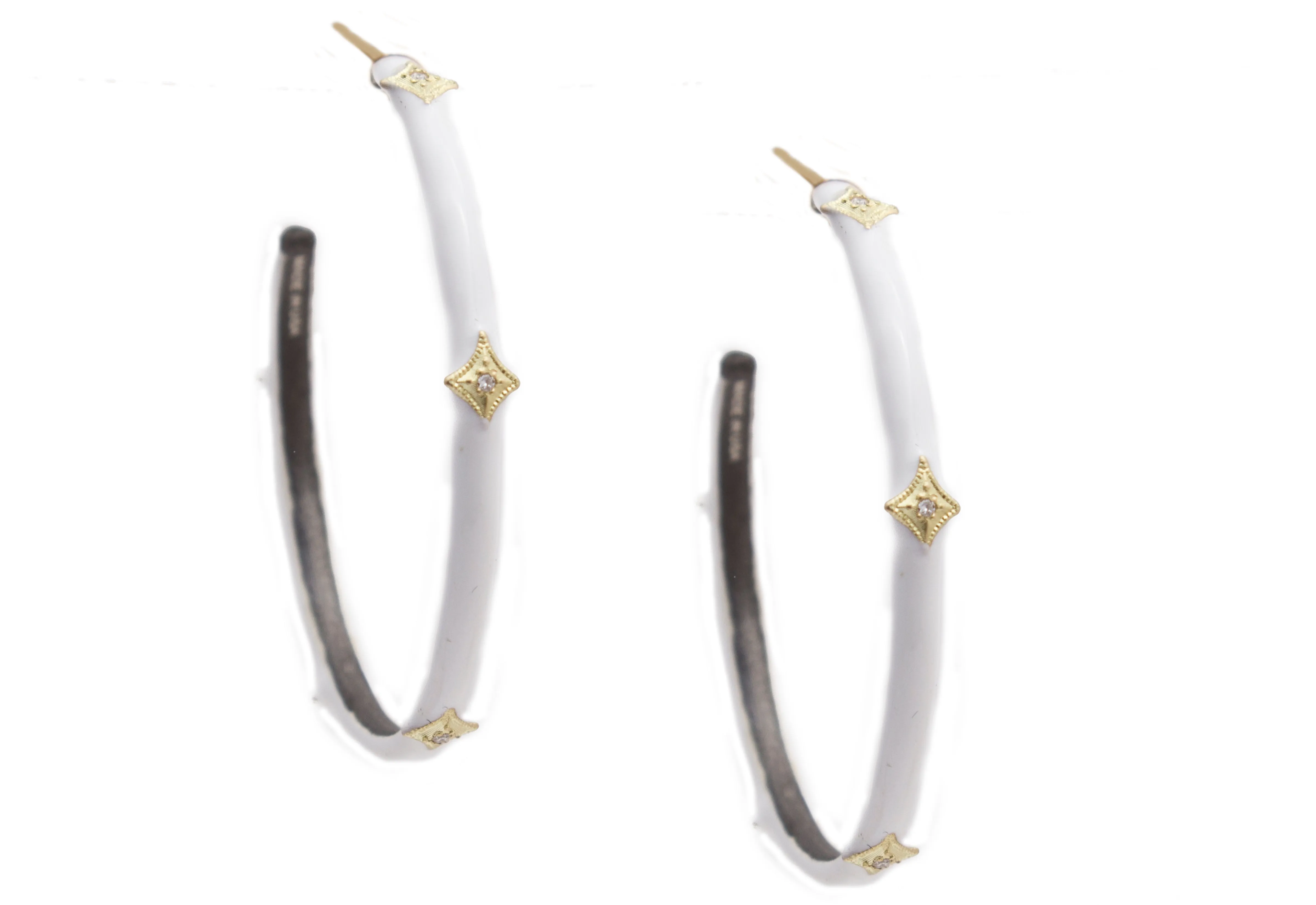 Crivelli Enamel Hoop Earrings